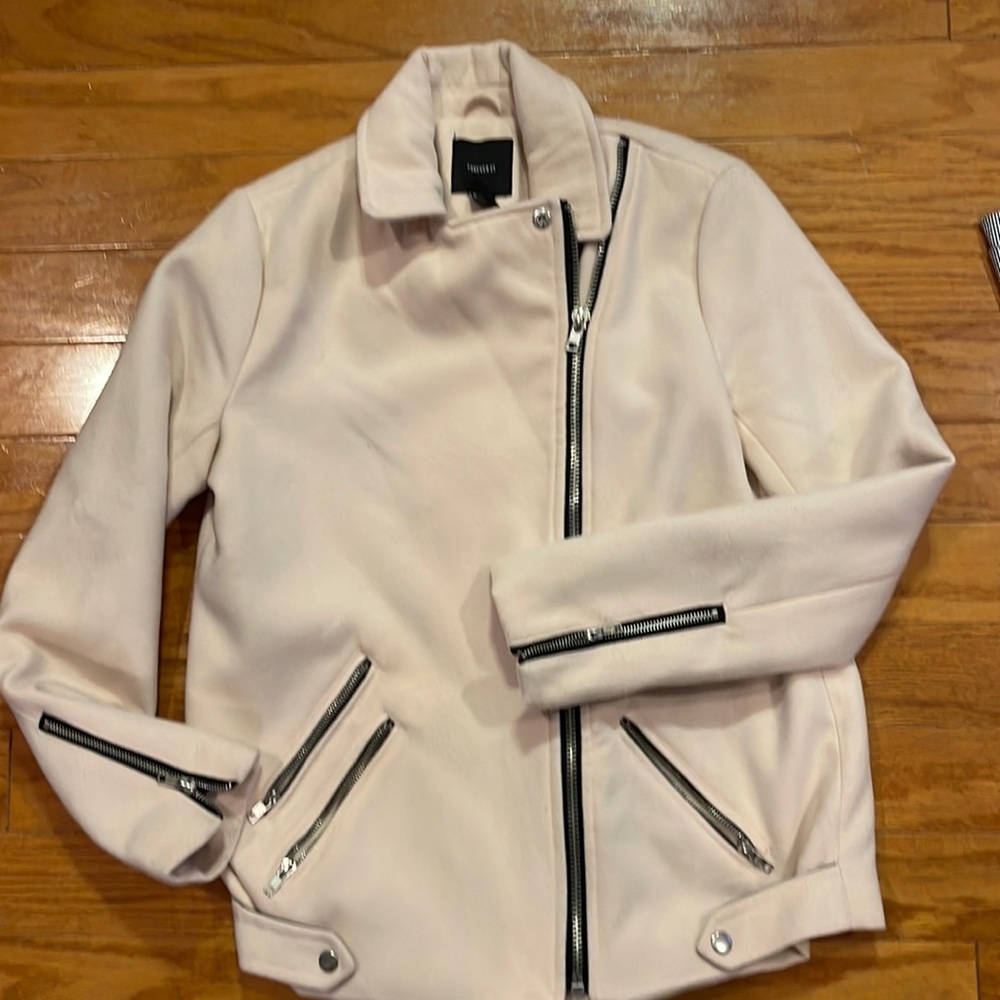 Light Pink women’s moto jacket